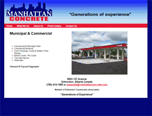 Tablet Screenshot of manhattanconcrete.com